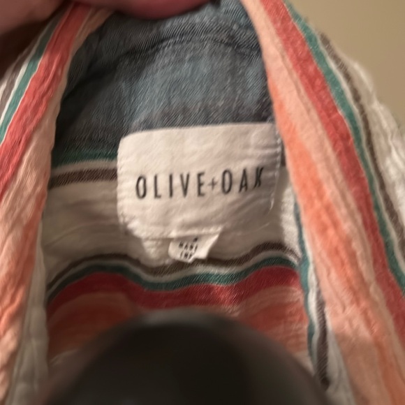 Olive & Oak Blouse multi stripe size small - Picture 3 of 3